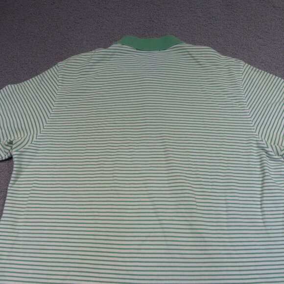 Vineyard Vines Men’s Polo Shirt Large Green White Stripes Shep & Ian Casual - Picture 7 of 8